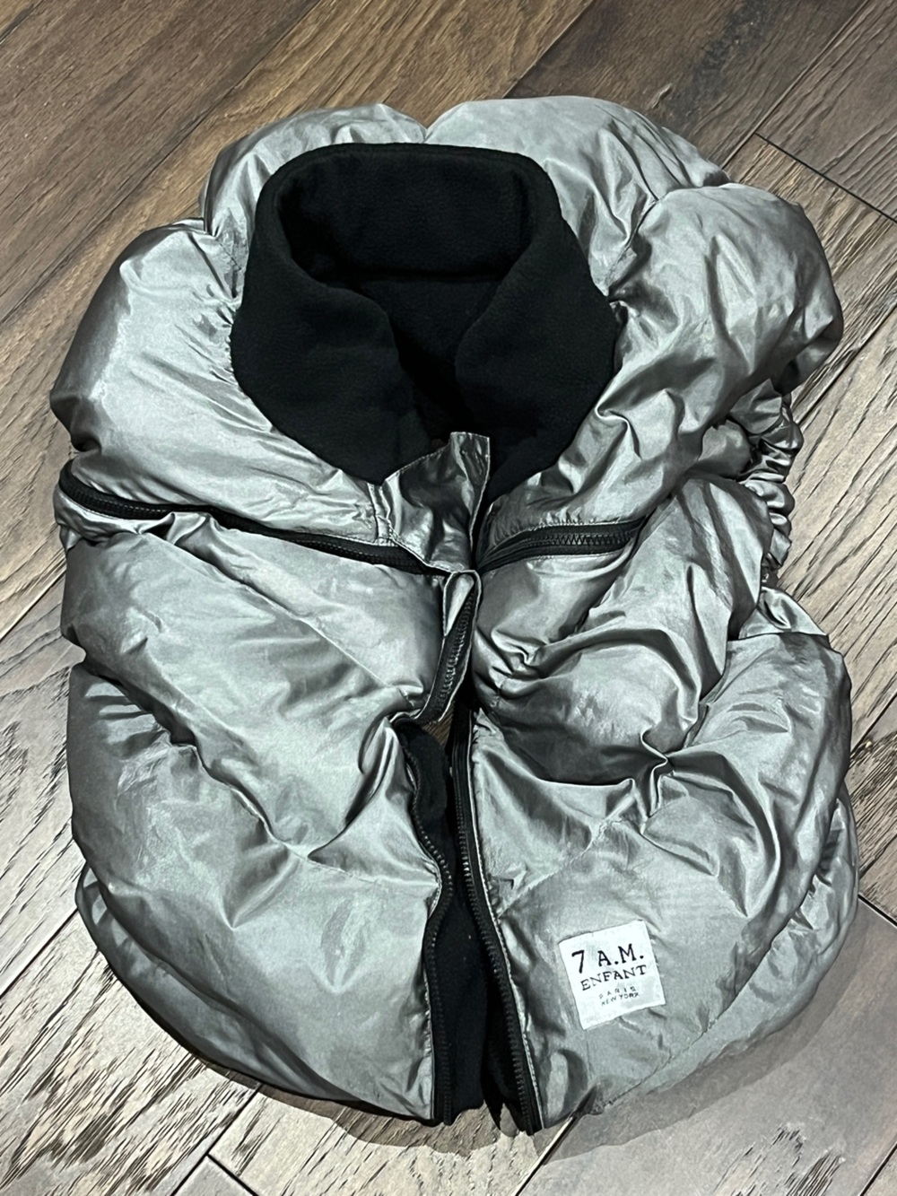 7 A.M. Infant Car Seat Cover - Winter Puffy Cover with Center Zipper